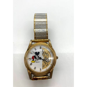 Mickey Mouse Disney Store Mens Wristwatch Exclusive Wrench Open Gears WORKS